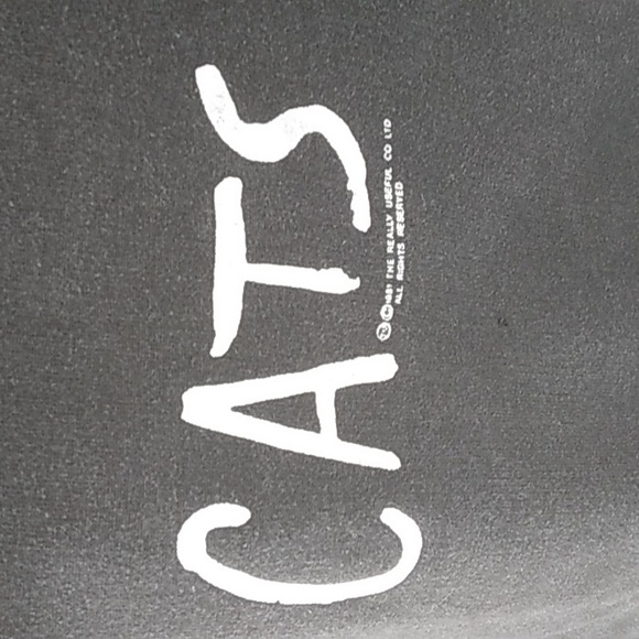 VTG 80S CATS BROADWAY THEATRE COTTON BLEND DOUBLE SIDE BLACK SWEATSHIRT WOMANS S - Picture 2 of 4